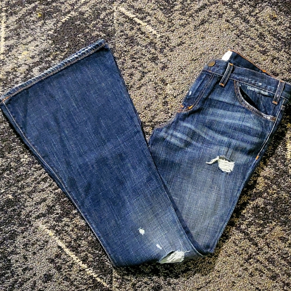 Current Elliot Distressed Bootcut Jean, Size 28